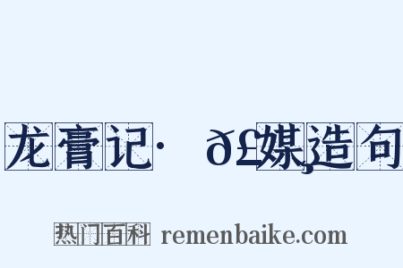 龙膏记·𣄸媒造句是什么意思的图片